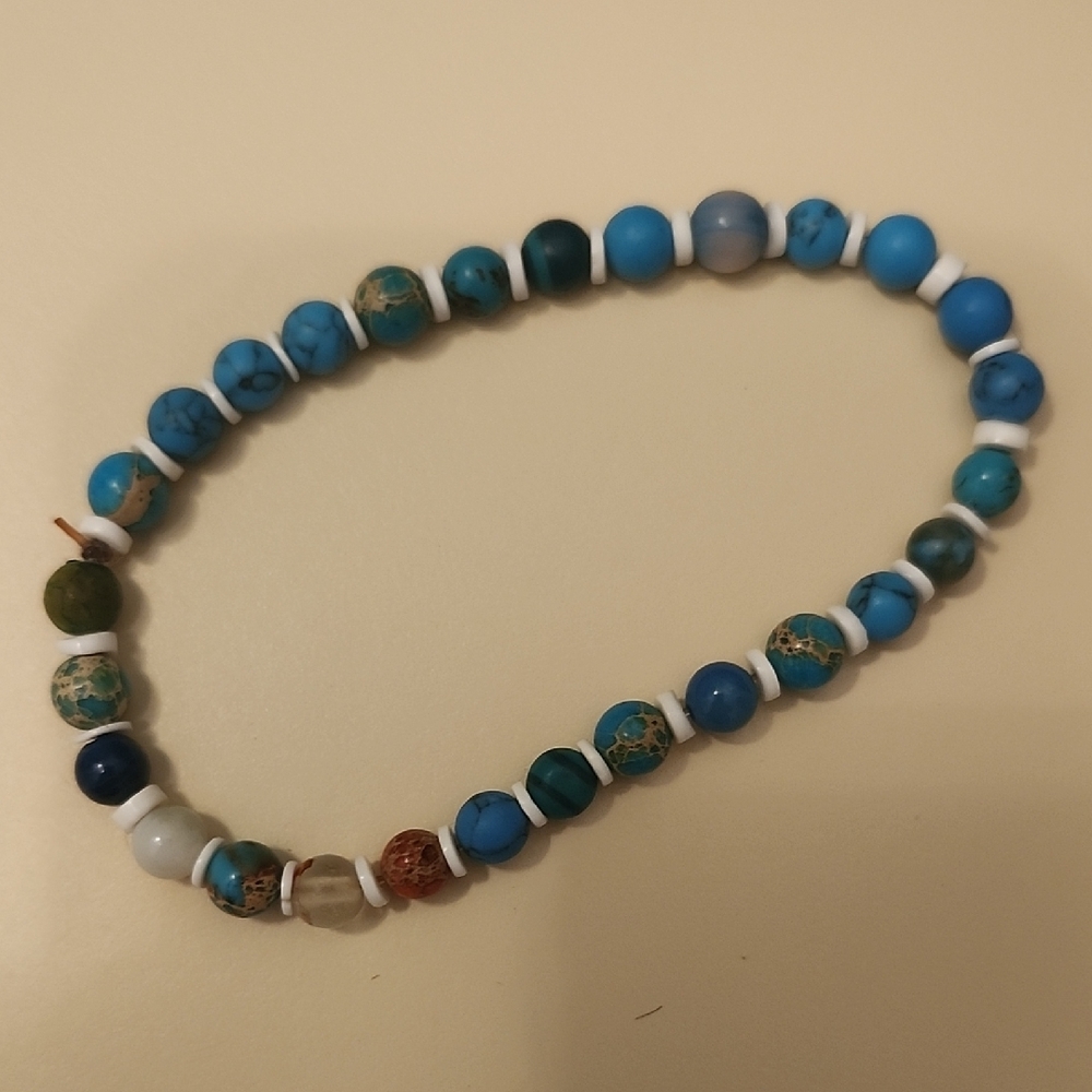 Blue Beaded Bracelet